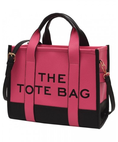 The Tote Bag for Women Large Leather Tote Bag Dupes Top Handle Crossbody Handbags Black Red $18.89 Totes