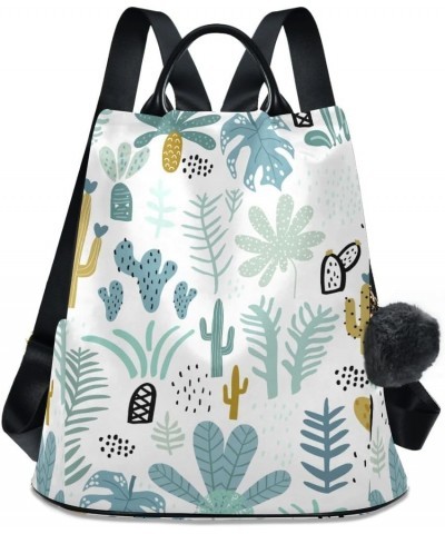 Backpack Purse for Women Fashion Travel Anti-theft Cactus Palm Leaves Floral Daypack Casual Shoulder Bag Medium Size $18.81 B...