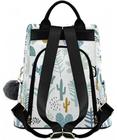 Backpack Purse for Women Fashion Travel Anti-theft Cactus Palm Leaves Floral Daypack Casual Shoulder Bag Medium Size $18.81 B...