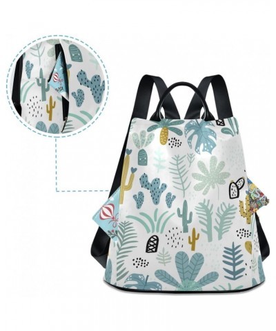 Backpack Purse for Women Fashion Travel Anti-theft Cactus Palm Leaves Floral Daypack Casual Shoulder Bag Medium Size $18.81 B...