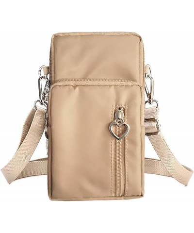 Small Crossbody Bags for Women Mini Cell Phone Wallet Shoulder Bag Handbag Arm Bag Wide Strap Purse Apricot $8.49 Crossbody Bags