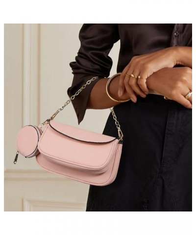 Small Crossbody Bags for Women Trendy 3 in 1 PU Leather Multi Pochette Shoulder Purse with Coin Purse Pink $18.69 Crossbody Bags