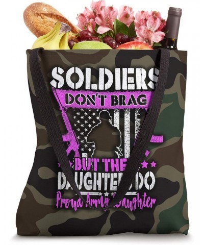 Soldiers Don't Brag Proud Army Daughter Pride Military Child Tote Bag $11.30 Totes