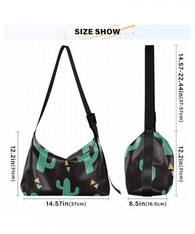 Cactuses Fashion Black Tote Bag for Women Large Hobo Bags Womens Cross Body Purses Shopping Work Bag with Adjustable Strap fo...