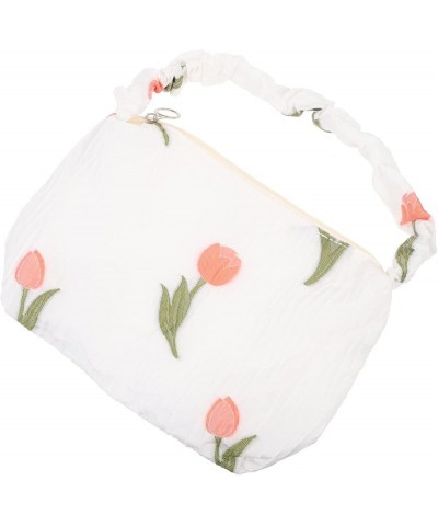 Ser of 2 Cherry Underarm Bag Underarm Handbag Floral Handbag Tulip Shoulder Bag Canvas Shoulder Bag Whitex2pcs $29.49 Shoulde...