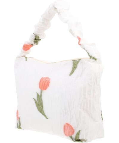 Ser of 2 Cherry Underarm Bag Underarm Handbag Floral Handbag Tulip Shoulder Bag Canvas Shoulder Bag Whitex2pcs $29.49 Shoulde...