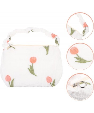 Ser of 2 Cherry Underarm Bag Underarm Handbag Floral Handbag Tulip Shoulder Bag Canvas Shoulder Bag Whitex2pcs $29.49 Shoulde...