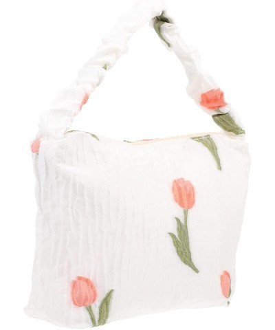 Ser of 2 Cherry Underarm Bag Underarm Handbag Floral Handbag Tulip Shoulder Bag Canvas Shoulder Bag Whitex2pcs $29.49 Shoulde...