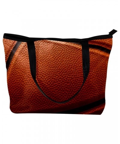 Tote Bag with Zipper, Casual Handbags for Women, Shoulder Bag, basketball print $11.39 Totes