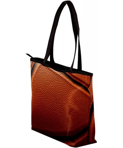 Tote Bag with Zipper, Casual Handbags for Women, Shoulder Bag, basketball print $11.39 Totes