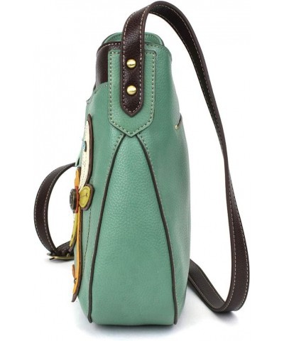 Crescent Crossbody Women Shoulder Purse with Adjustable Strap Dragonfly - Teal $37.40 Crossbody Bags