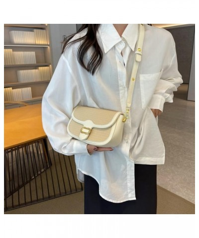 Classic Crossbody Bags for Women Vintage Hobo Bags for Women Satchel Shoulder Bag Fashion Beach Bag Straw Bag 2024 Beige $23....