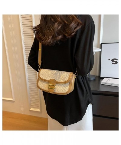 Classic Crossbody Bags for Women Vintage Hobo Bags for Women Satchel Shoulder Bag Fashion Beach Bag Straw Bag 2024 Beige $23....