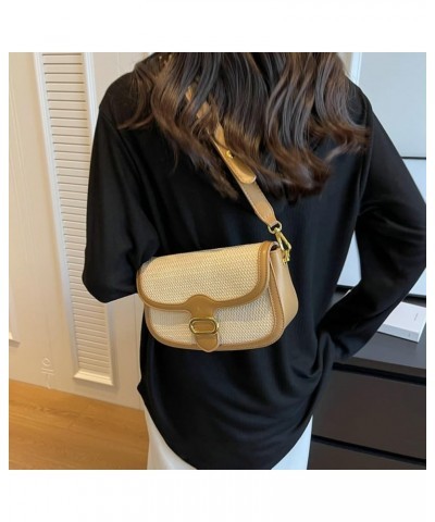 Classic Crossbody Bags for Women Vintage Hobo Bags for Women Satchel Shoulder Bag Fashion Beach Bag Straw Bag 2024 Beige $23....