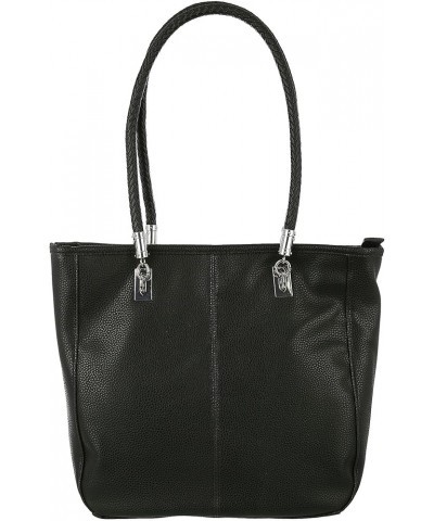 Solid Vegan Leather Tote Shoulder Bag 39 (US 8) Black $21.50 Shoulder Bags