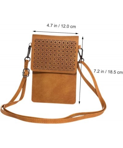 1pc Cell Phone Shoulder Bag Breathable Crossbody Wallets for Women & Men Small Crossbody Wallet for Brown $12.81 Crossbody Bags