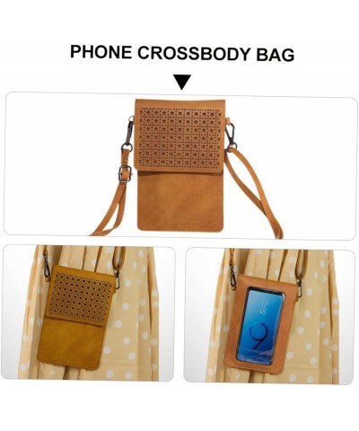 1pc Cell Phone Shoulder Bag Breathable Crossbody Wallets for Women & Men Small Crossbody Wallet for Brown $12.81 Crossbody Bags