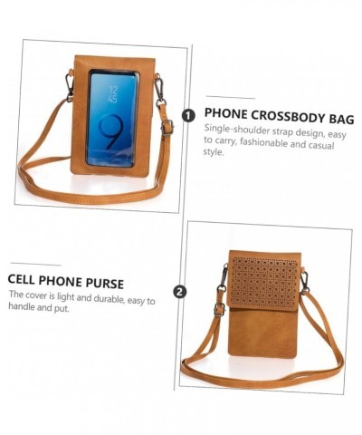 1pc Cell Phone Shoulder Bag Breathable Crossbody Wallets for Women & Men Small Crossbody Wallet for Brown $12.81 Crossbody Bags