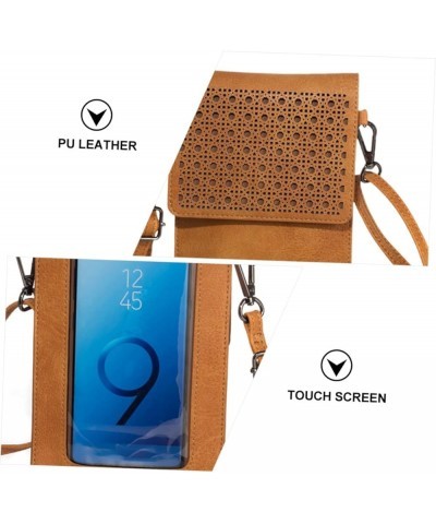 1pc Cell Phone Shoulder Bag Breathable Crossbody Wallets for Women & Men Small Crossbody Wallet for Brown $12.81 Crossbody Bags