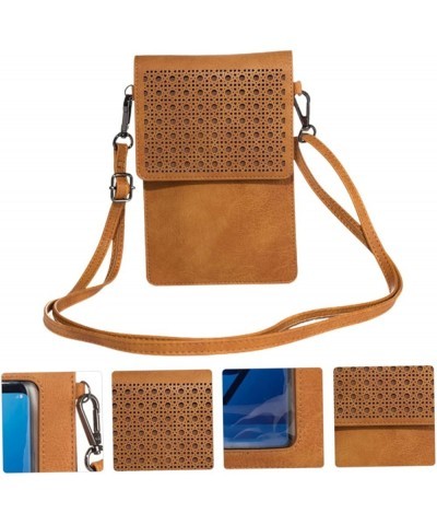 1pc Cell Phone Shoulder Bag Breathable Crossbody Wallets for Women & Men Small Crossbody Wallet for Brown $12.81 Crossbody Bags