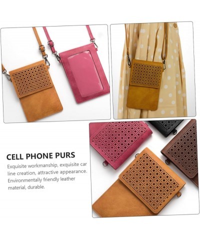 1pc Cell Phone Shoulder Bag Breathable Crossbody Wallets for Women & Men Small Crossbody Wallet for Brown $12.81 Crossbody Bags