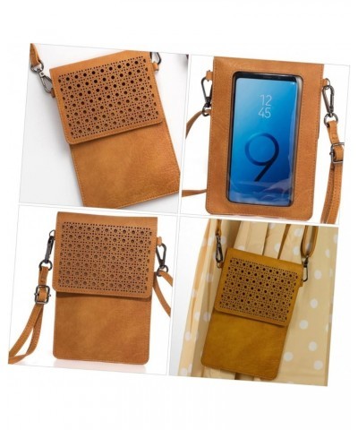 1pc Cell Phone Shoulder Bag Breathable Crossbody Wallets for Women & Men Small Crossbody Wallet for Brown $12.81 Crossbody Bags