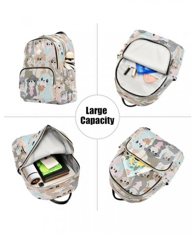 Women Backpack Purse Cute Cartoon Baby Otter Fashion Shoulder Bags Travel Backpack Small Daypacks S Small $11.44 Backpacks