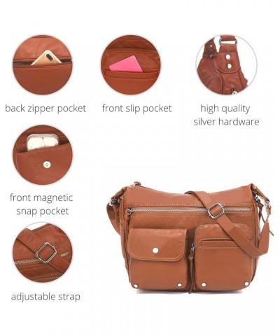 Crossbody Bags for Women, Crossbody Purses for Women, Women's Crossbody Handbags with Multiple Pockets, H1800 Brown C $30.79 ...